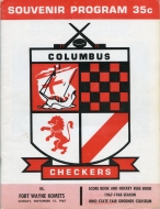 1967-68 Columbus Checkers game program