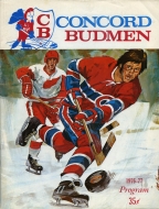 1976-77 Concord Budmen game program