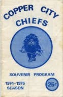 1974-75 Copper City Chiefs game program