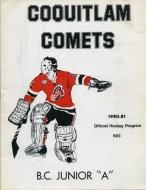 1980-81 Coquitlam Comets game program