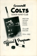 1954-55 Cornwall Colts game program