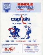 1996-97 Cowichan Valley Capitals game program