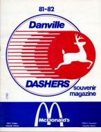 1981-82 Danville Dashers game program