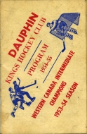1954-55 Dauphin Kings game program