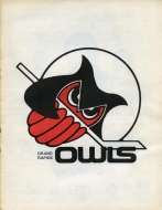1977-78 Dayton/Grand Rapids Owls game program