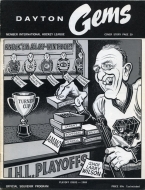 1968-69 Dayton Gems game program