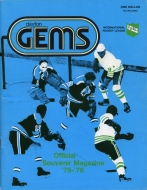 1975-76 Dayton Gems game program