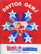 1976-77 Dayton Gems game program