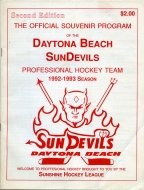 1992-93 Daytona Beach Sun Devils game program