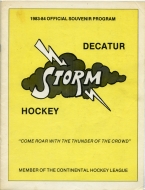 1983-84 Decatur Storm game program