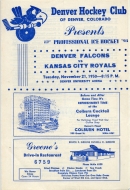 1950-51 Denver Falcons game program