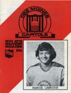 1974-75 Des Moines Capitols game program