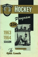 1963-64 Des Moines Oak Leafs game program