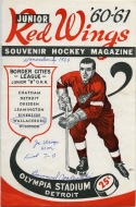 1960-61 Detroit Junior Red Wings game program
