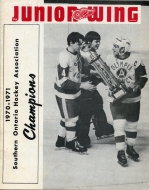 1971-72 Detroit Junior Red Wings game program