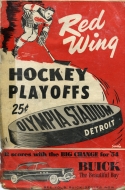 1953-54 Detroit Red Wings game program