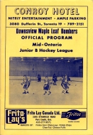 1970-71 Downsview Maple Leaf Bombers game program