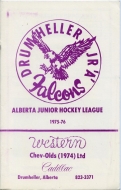 1975-76 Drumheller Falcons game program