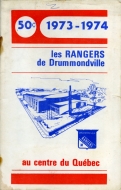 1973-74 Drummondville Rangers game program