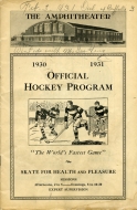 1930-31 Duluth Hornets game program