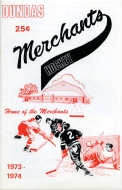 1973-74 Dundas Merchants game program
