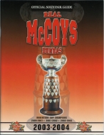 2003-04 Dundas Real McCoys game program