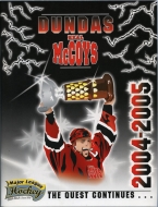 2004-05 Dundas Real McCoys game program