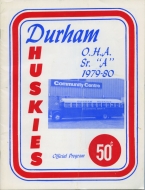 1979-80 Durham Huskies game program