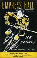 1951-52 Earl's Court Rangers game program