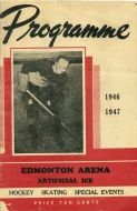 1946-47 Edmonton Flyers game program