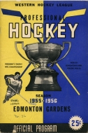 1955-56 Edmonton Flyers game program