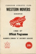 1966-67 Edmonton Western Movers game program
