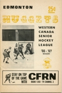 1966-67 Edmonton Nuggets game program
