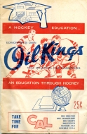 1963-64 Edmonton Oil Kings game program