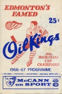 1966-67 Edmonton Oil Kings game program