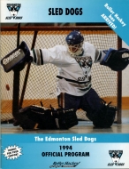 1993-94 Edmonton Sled Dogs game program