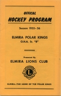 1955-56 Elmira Polar Kings game program