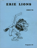 1969-70 Erie Lions game program