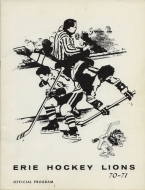 1970-71 Erie Lions game program