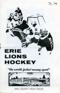 1973-74 Erie Lions game program