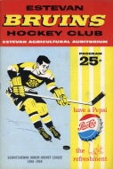 1958-59 Estevan Bruins game program