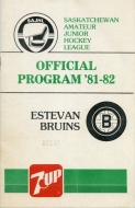 1981-82 Estevan Bruins game program