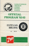 1982-83 Estevan Bruins game program