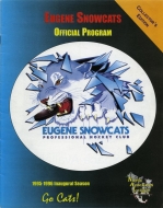 1995-96 Eugene Snowcats game program