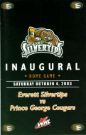 2003-04 Everett Silvertips game program