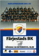2001-02 Farjestads BK Karlstad game program