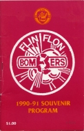 1990-91 Flin Flon Bombers game program