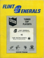 1972-73 Flint Generals game program