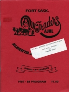 1987-88 Fort Saskatchewan Traders game program