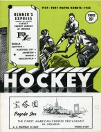 1954-55 Fort Wayne Komets game program